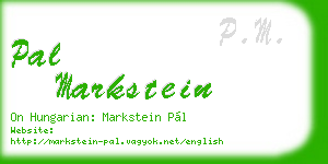 pal markstein business card